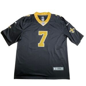 NIKE X NFL New Orleans Saints #7 Taysom Hill Game Jersey XXXL Black Gold